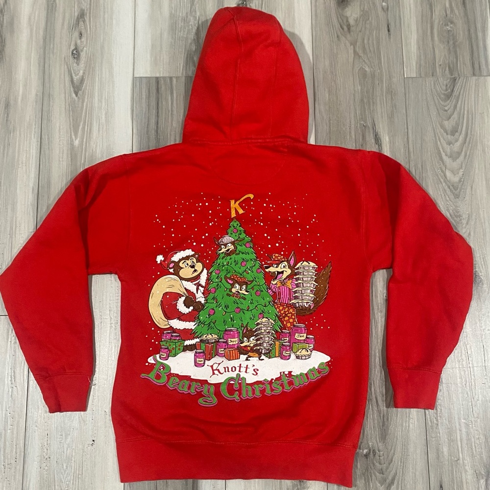 Knott's Bear-y Christmas Zip Up Hoodie // Small